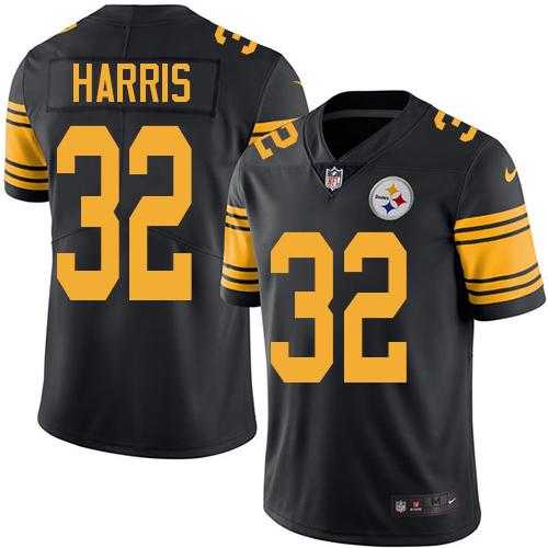 Youth Nike Pittsburgh Steelers #32 Franco Harris Black Stitched NFL Limited Rush Jersey