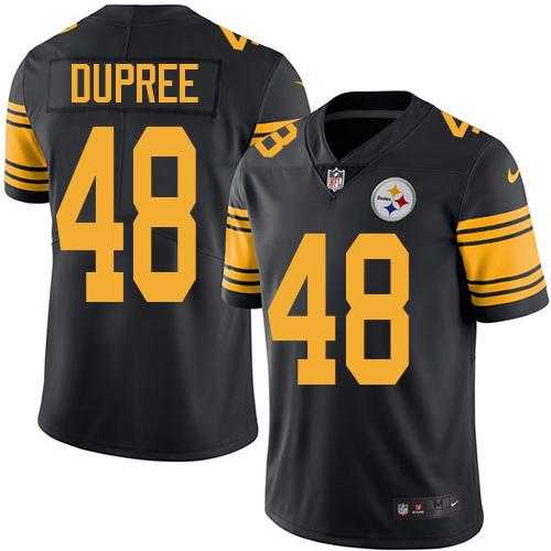 Nike Pittsburgh Steelers #48 Bud Dupree Black Men's Stitched NFL Limited Rush Jersey