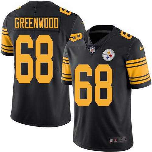 Nike Pittsburgh Steelers #68 L.C. Greenwood Black Men's Stitched NFL Limited Rush Jersey