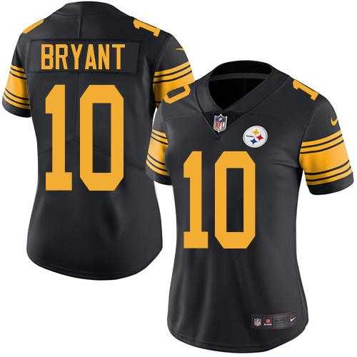 Women's Nike Pittsburgh Steelers #10 Martavis Bryant Black Stitched NFL Limited Rush Jersey