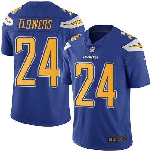 Nike San Diego Chargers #24 Brandon Flowers Electric Blue Men's Stitched NFL Limited Rush Jersey Nike San Diego Chargers #24 Brandon Flowers Electric Blue Men's Stitched NFL Limited Rush Jersey