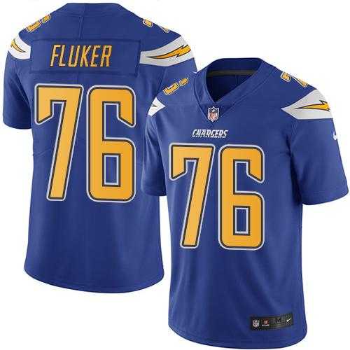 Nike San Diego Chargers #76 D.J. Fluker Electric Blue Men's Stitched NFL Limited Rush Jersey Nike San Diego Chargers #76 D.J. Fluker Electric Blue Men's Stitched NFL Limited Rush Jersey