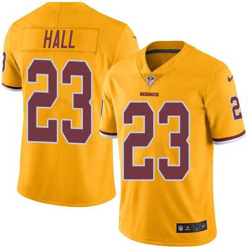 Nike Washington Redskins #23 DeAngelo Hall Gold Men's Stitched NFL Limited Rush Jersey
