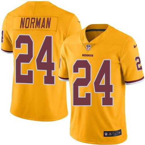 Nike Washington Redskins #24 Josh Norman Gold Men's Stitched NFL Limited Rush Jersey