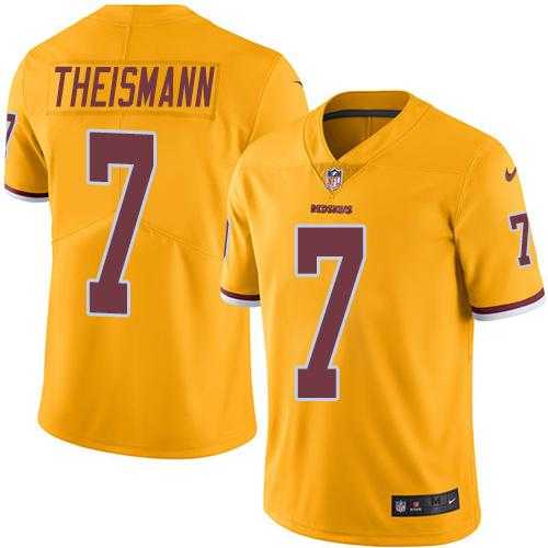 Nike Washington Redskins #7 Joe Theismann Gold Men's Stitched NFL Limited Rush Jersey
