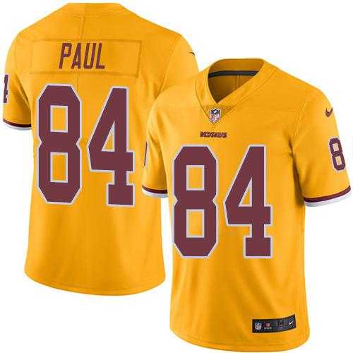 Nike Washington Redskins #84 Niles Paul Gold Men's Stitched NFL Limited Rush Jersey