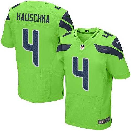 Nike Seattle Seahawks #4 Steven Hauschka Green Men's Stitched NFL Elite Rush Jersey