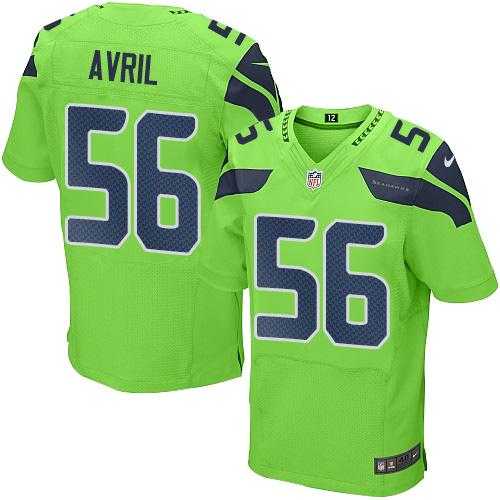 Nike Seattle Seahawks #56 Cliff Avril Green Men's Stitched NFL Elite Rush Jersey