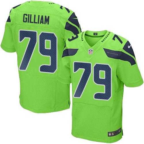 Nike Seattle Seahawks #79 Garry Gilliam Green Men's Stitched NFL Elite Rush Jersey