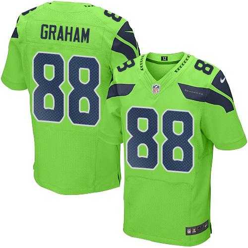Nike Seattle Seahawks #88 Jimmy Graham Green Men's Stitched NFL Elite Rush Jersey
