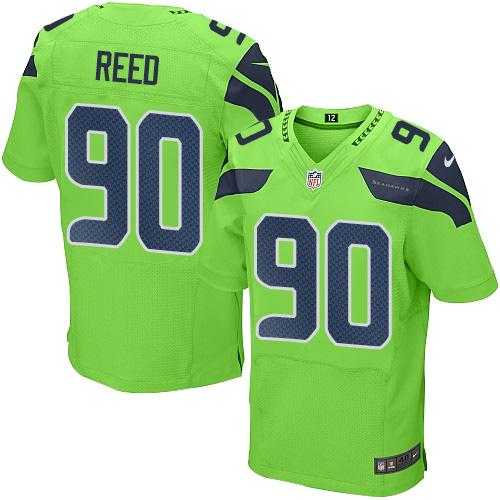 Nike Seattle Seahawks #90 Jarran Reed Green Men's Stitched NFL Elite Rush Jersey