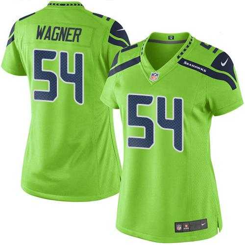 Women's Nike Seattle Seahawks #54 Bobby Wagner Green Stitched NFL Limited Rush Jersey