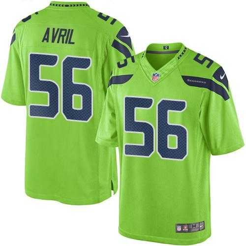 Youth Nike Seattle Seahawks #56 Cliff Avril Green Stitched NFL Limited Rush Jersey