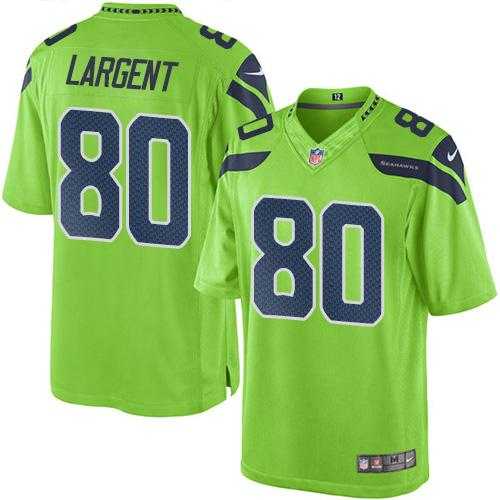 Youth Nike Seattle Seahawks #80 Steve Largent Green Stitched NFL Limited Rush Jersey