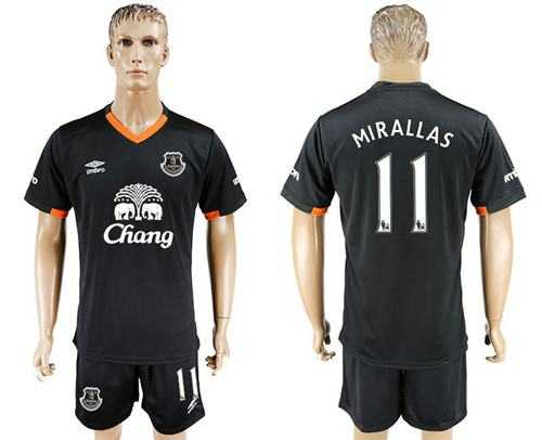 Everton #11 Mirallas Away Soccer Club Jersey