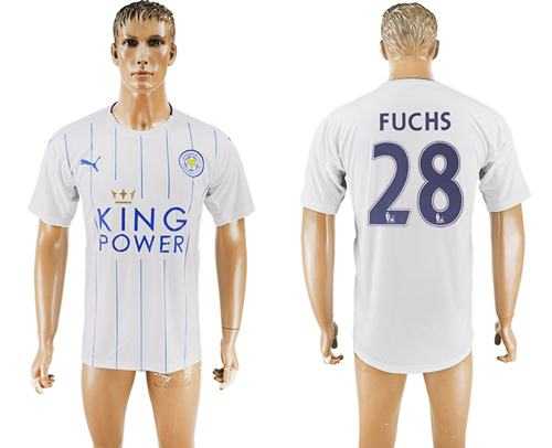 Leicester City #28 Fuchs SEC Away Soccer Club Jersey