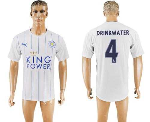 Leicester City #4 Drinkwater SEC Away Soccer Club Jersey