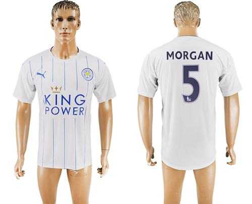 Leicester City #5 Morgan SEC Away Soccer Club Jersey