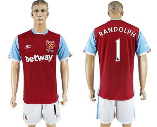 West Ham United #1 Randolph Home Soccer Club Jersey