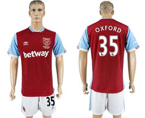West Ham United #35 Oxford Home Soccer Club Jersey