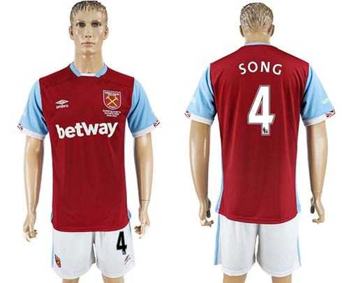 West Ham United #4 Song Home Soccer Club Jersey