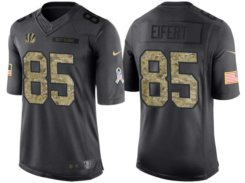 Nike Cincinnati Bengals #85 Tyler Eifert Men's Stitched Black NFL Salute to Service Limited Jerseys