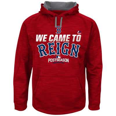 Men's Boston Red Sox Red 2016 Postseason Authentic Collection Came To Reign Streak Hoodie