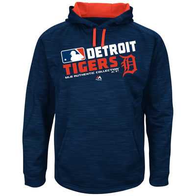 Men's Detroit Tigers Authentic Collection Navy Team Choice Streak Hoodie