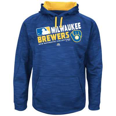 Men's Milwaukee Brewers Authentic Collection Royal Team Choice Streak Hoodie