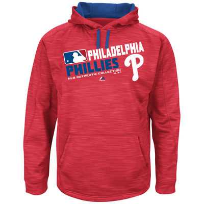 Men's Philadelphia Phillies Authentic Collection Red Team Choice Streak Hoodie