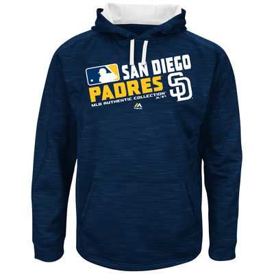 Men's San Diego Padres Authentic Collection Navy Team Choice Streak Hoodie