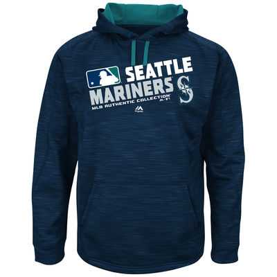 Men's Seattle Mariners Authentic Collection Navy Team Choice Streak Hoodie