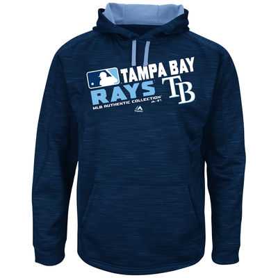 Men''s Tampa Bay Rays Authentic Collection Navy Team Choice Streak Hoodie