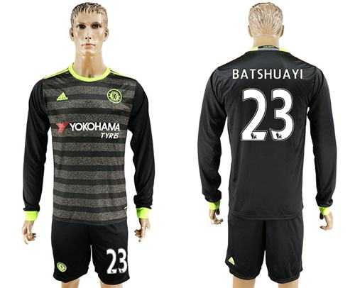 Chelsea #23 Batshuayi Sec Away Long Sleeves Soccer Club Jersey
