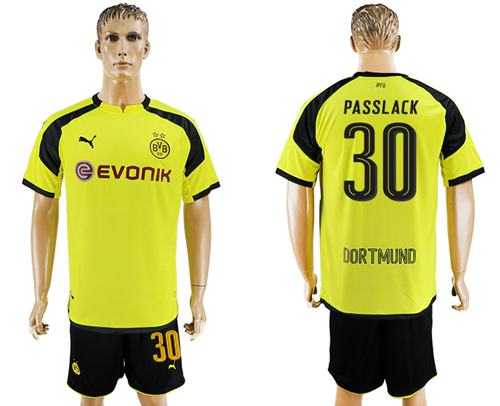 Dortmund #30 Passlack European Away Soccer Club Jersey