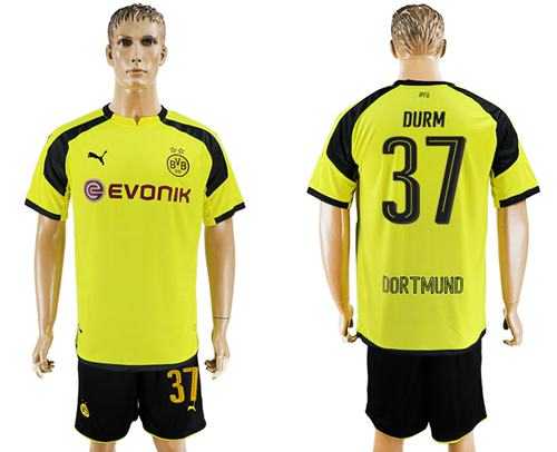 Dortmund #37 Durm European Away Soccer Club Jersey