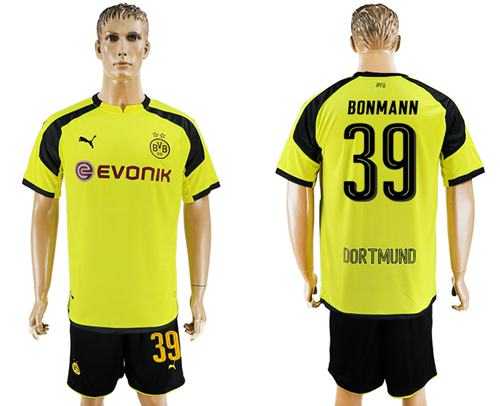 Dortmund #39 Bonmann European Away Soccer Club Jersey