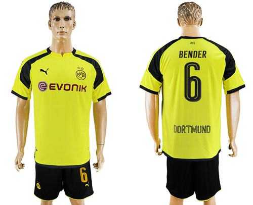 Dortmund #6 Bender European Away Soccer Club Jersey