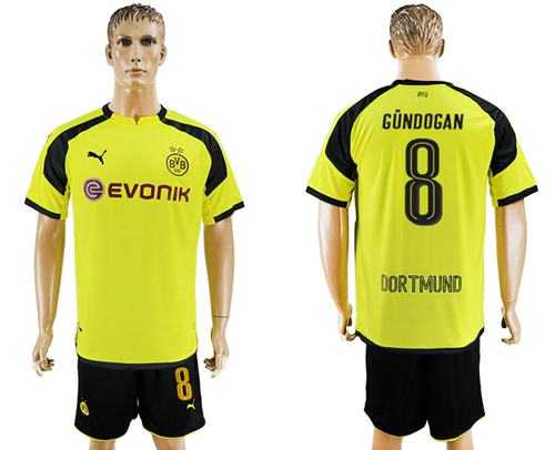 Dortmund #8 Gundogan European Away Soccer Club Jersey