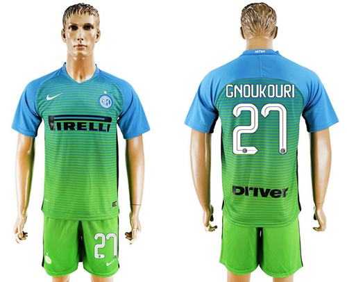 Inter Milan #27 Gnoukouri Sec Away Soccer Club Jersey