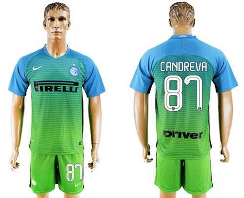 Inter Milan #87 Candreva Sec Away Soccer Club Jersey