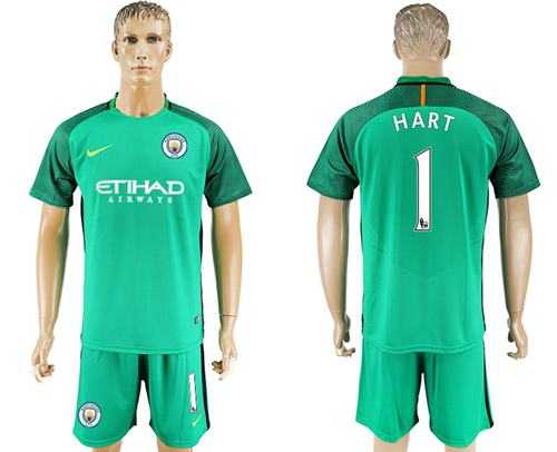 Manchester United #1 Hart Green Goalkeeper Soccer Club Jersey