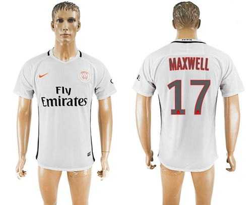Paris Saint-Germain #17 Maxwell Sec Away Soccer Club Jersey