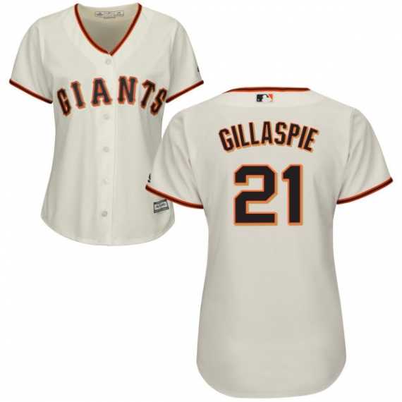 Women's San Francisco Giants #21 Conor Gillaspie Cream Majestic Cool Base Player MLB Jersey