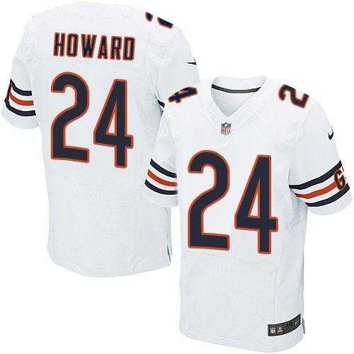 Nike Chicago Bears #24 Jordan Howard White Men's Stitched NFL Elite Jersey