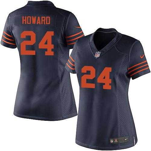 Women's Nike Chicago Bears #24 Jordan Howard Navy Blue Stitched NFL 1940s Throwback Elite Jersey