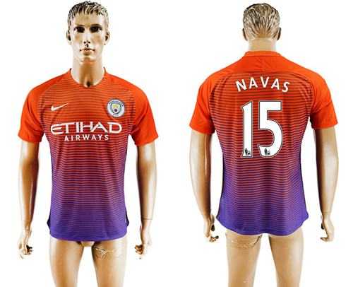 Manchester City #15 Navas Sec Away Soccer Club Jersey