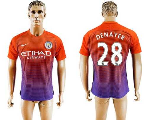 Manchester City #28 Denayer Sec Away Soccer Club Jersey