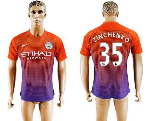 Manchester City #35 Zinchenko Sec Away Soccer Club Jersey