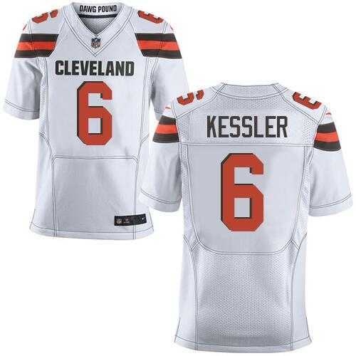 Men's Nike Cleveland Browns #6 Cody Kessler White Stitched Elite Jersey